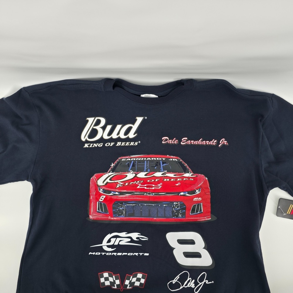 NASCAR Dale Earnhardt Jr #8 Budweiser Crewneck Sweatshirt Racing Mens Size Small - Picture 4 of 10